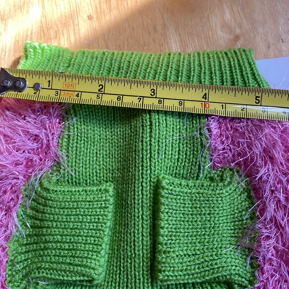 Dog Vipoochy Sweaters size XS pink green mix wool with angora light … - Picture 7 of 10